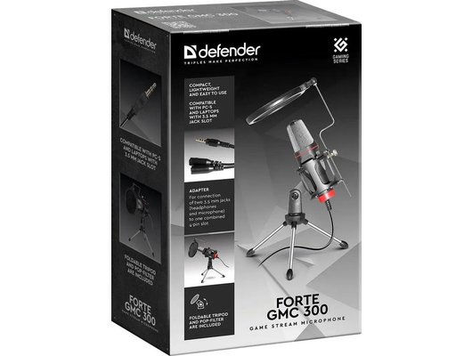 Микрофон Defender Forte GMC 300 USB черный